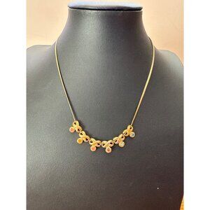 Vintage Avon Gold Chain Necklace With Multicolored Gemstone Accents